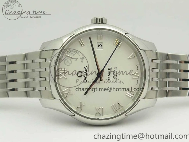 0403 De Ville Hour Vision 41mm SS VSF 1:1 Best Edition White Dial on SS Bracelet A8500 Super Clone Casual 7946